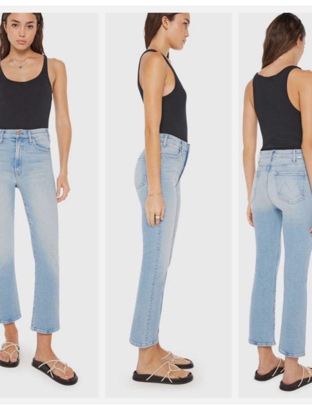 NEW MOTHER The Hustler High Rise Ankle Crop Jeans in California Cruiser Size 30 - Picture 3 of 10